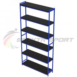 Купить Стеллаж для спортивного инвентаря 6 полок (полки фанера) разборный в Звенигороде 