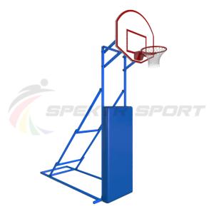 Купить Стойка стритбольная складная с фанерным щитом, кольцом, сеткой и защитой Street в Звенигороде 